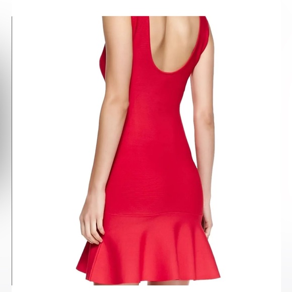 BCBG Max Azria Padma Scoop back Dress Red Berry - Picture 2 of 6